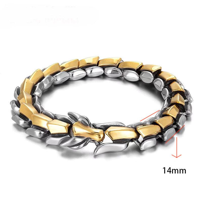 Simple Keel Shape MUnisex Bracelet | Fashion Jewelry Silver Gold Wide edition 22cm