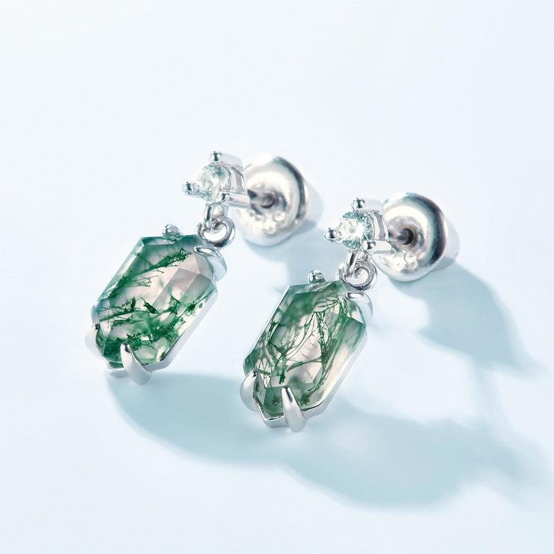Natural Water Plants Moss Earrings
