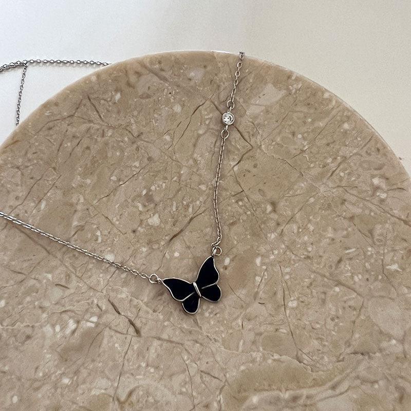 S925 Silver Butterfly Necklace | Daily Wear Jewelry