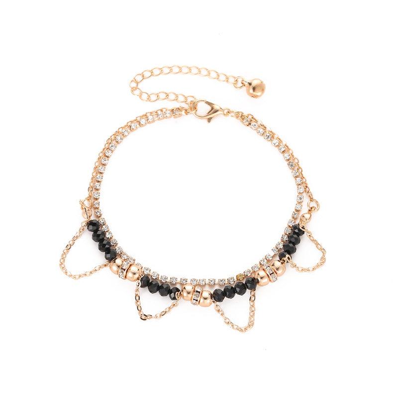 Beaded Diamond Tassel Bracelet | Fashion Jewelry