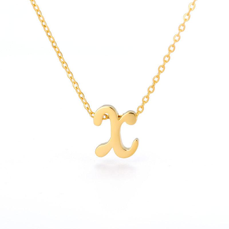 Small Hollow Letter Necklace | 2025 X