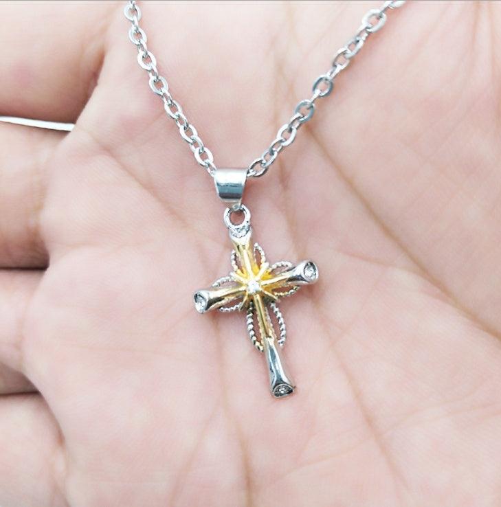 Octagonal Star Cross Alloy Pendant Necklace | Daily Wear