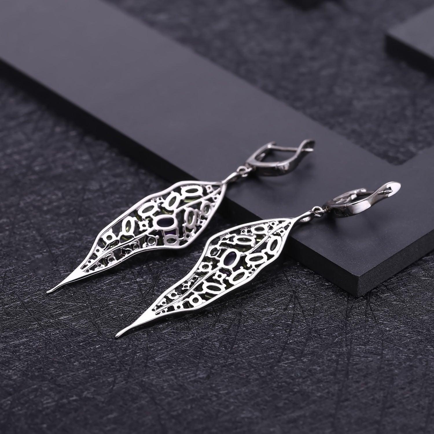 Amethyst Olivine Earrings | Daily Wear