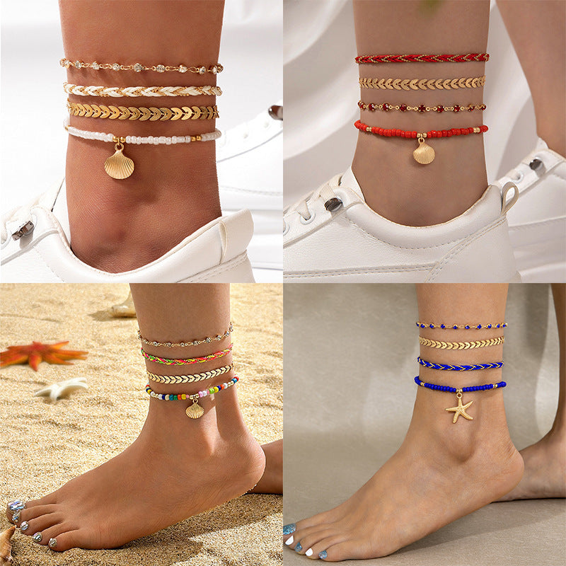 Bohemian Woven Rope Foot Chain | Summer Collection