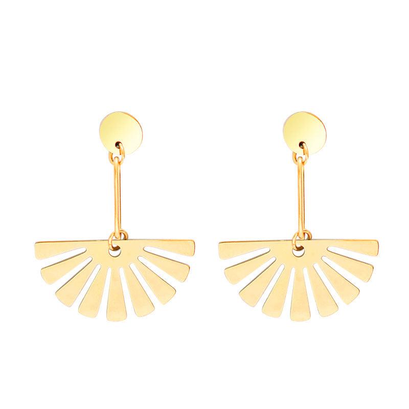 Fan-shaped Female Earrings Exquisite Trend Jewelry