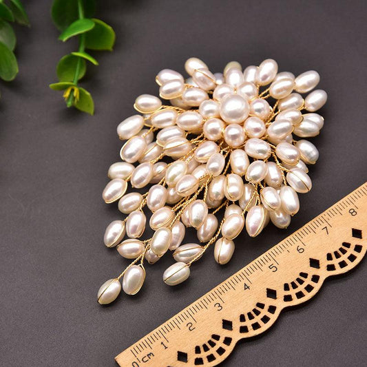 Natural Hand-woven Retro Pearl Brooch | Party Collection Pearl