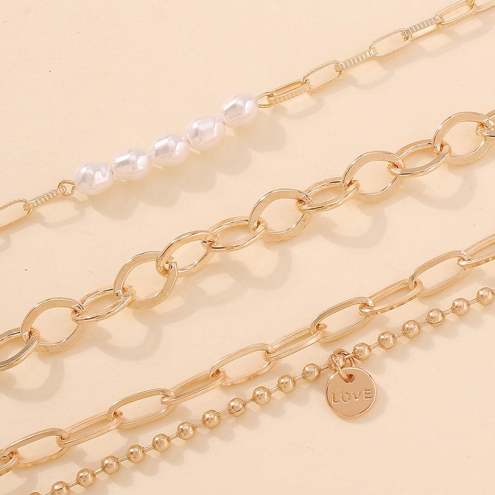 Geometric Retro Pearl Bracelet | Daily Wear
