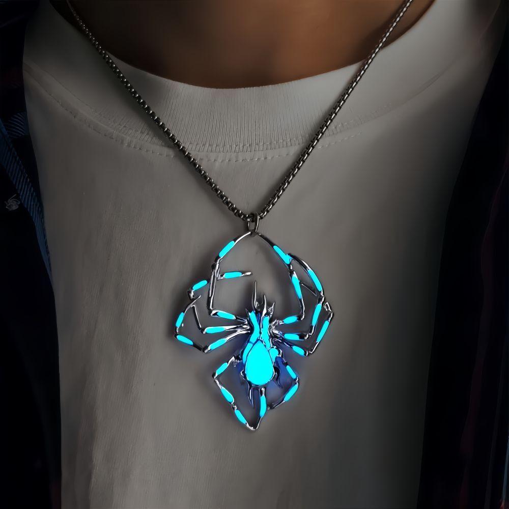 Luminous Spider Necklace - Vintage Glowing Jewelry