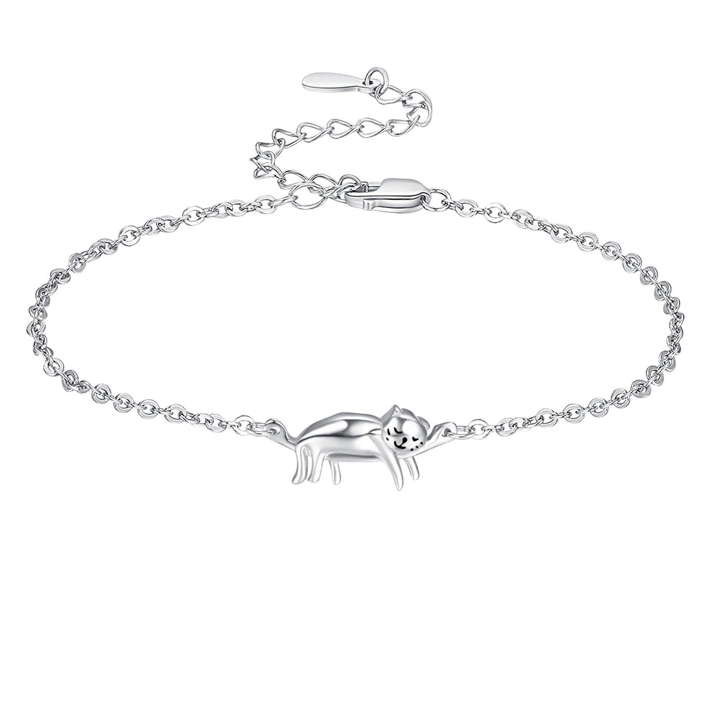 S925 Sterling Silver Cat Bracelet | Daily Wear Silver