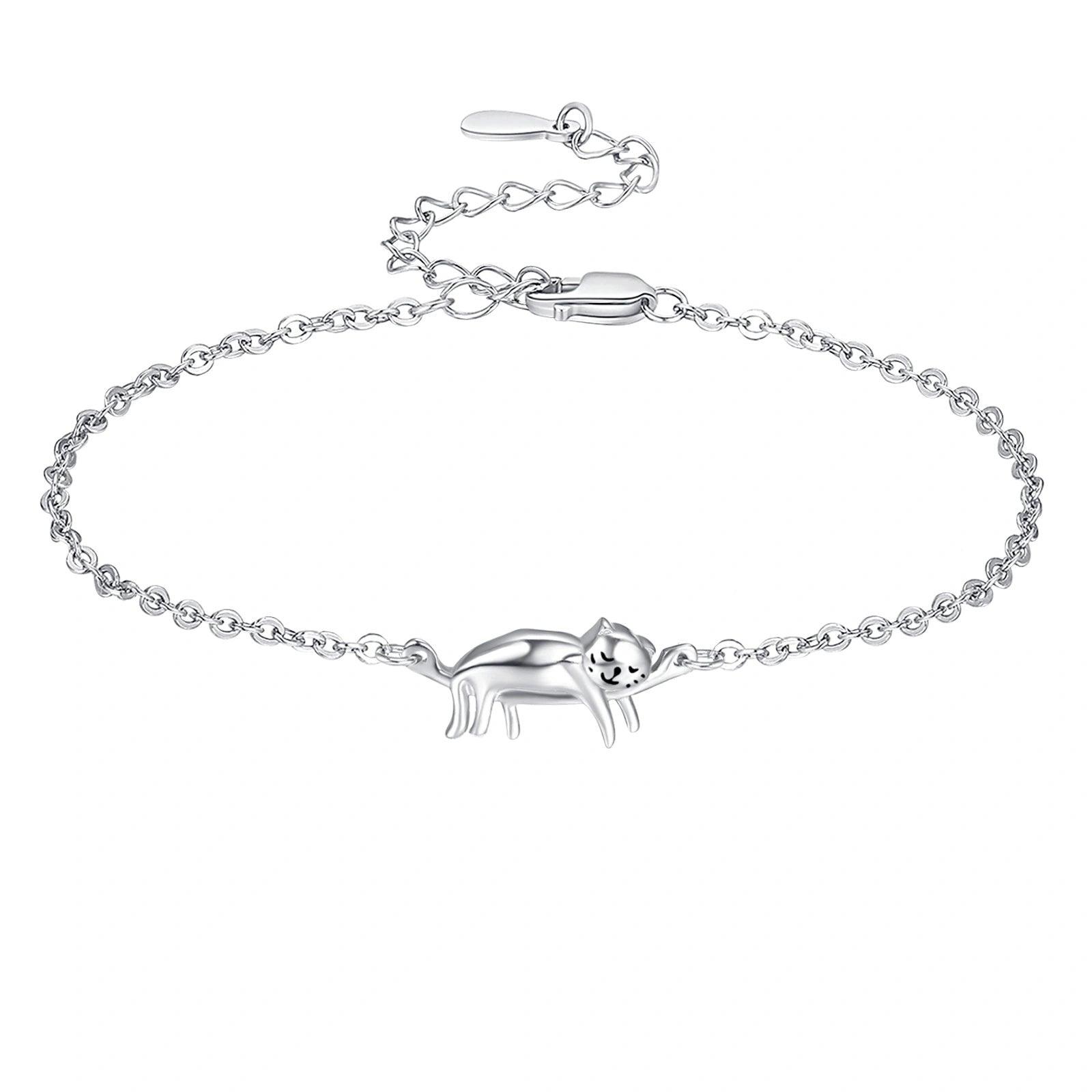 S925 Sterling Silver Cat Bracelet | Daily Wear Silver