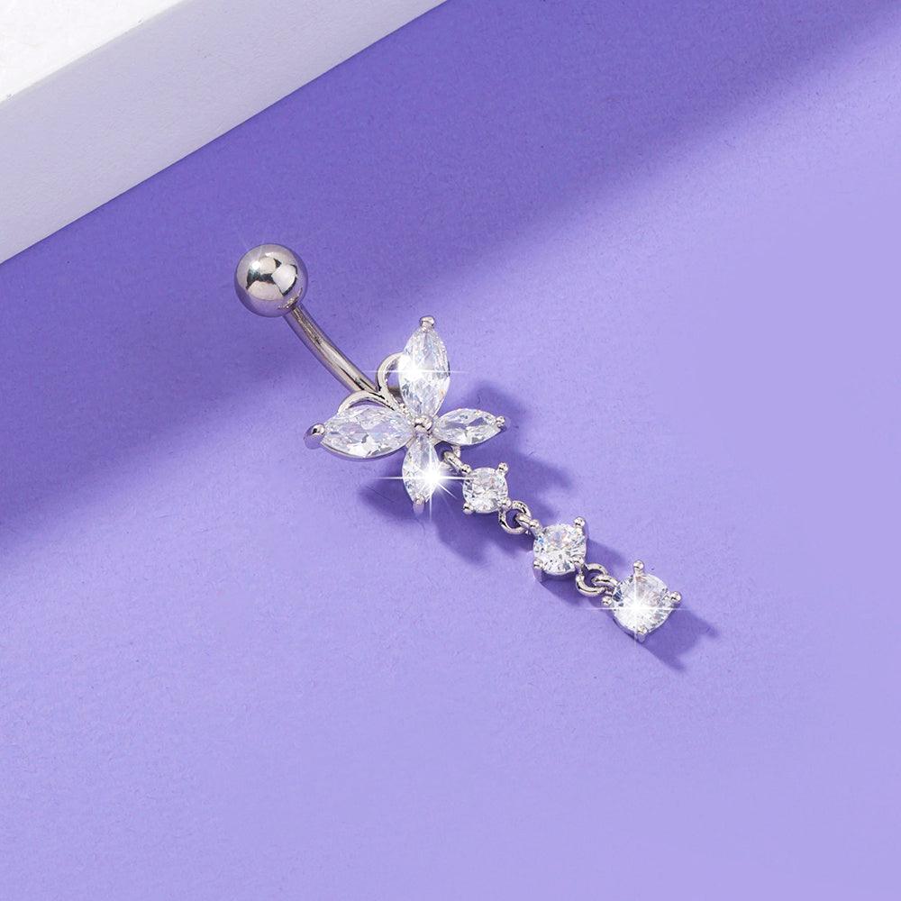 Elegant Flower Piercing Ring | Party Collection