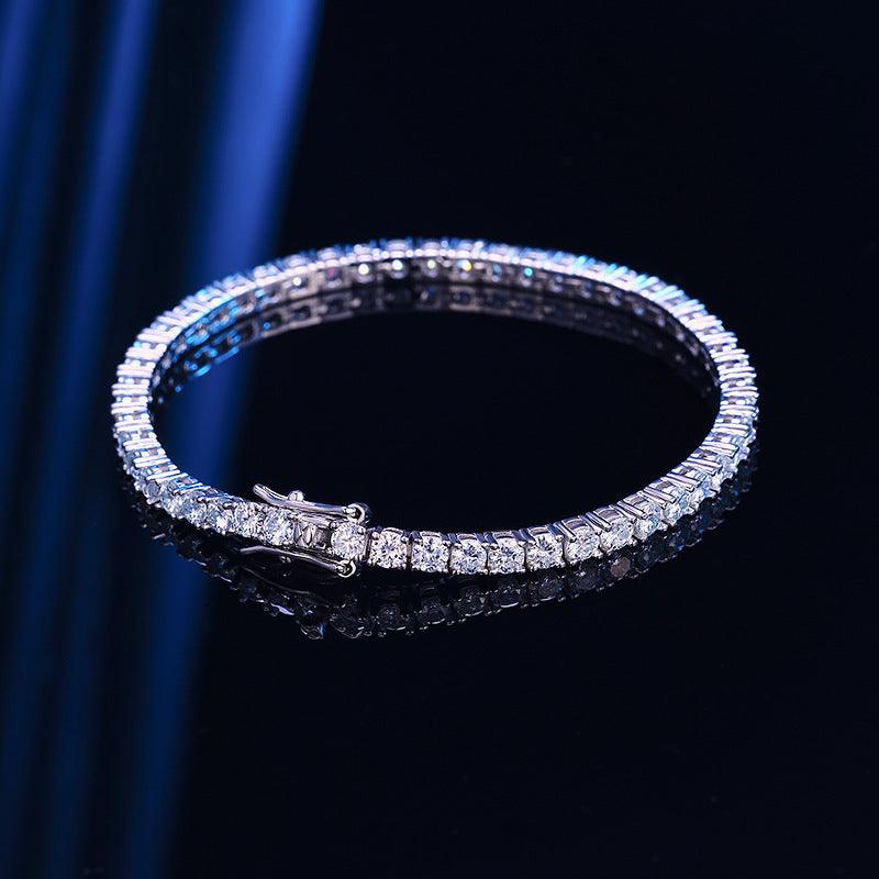 S925 Sterling Silver Moissanite Tennis Bracelet | Daily Wear