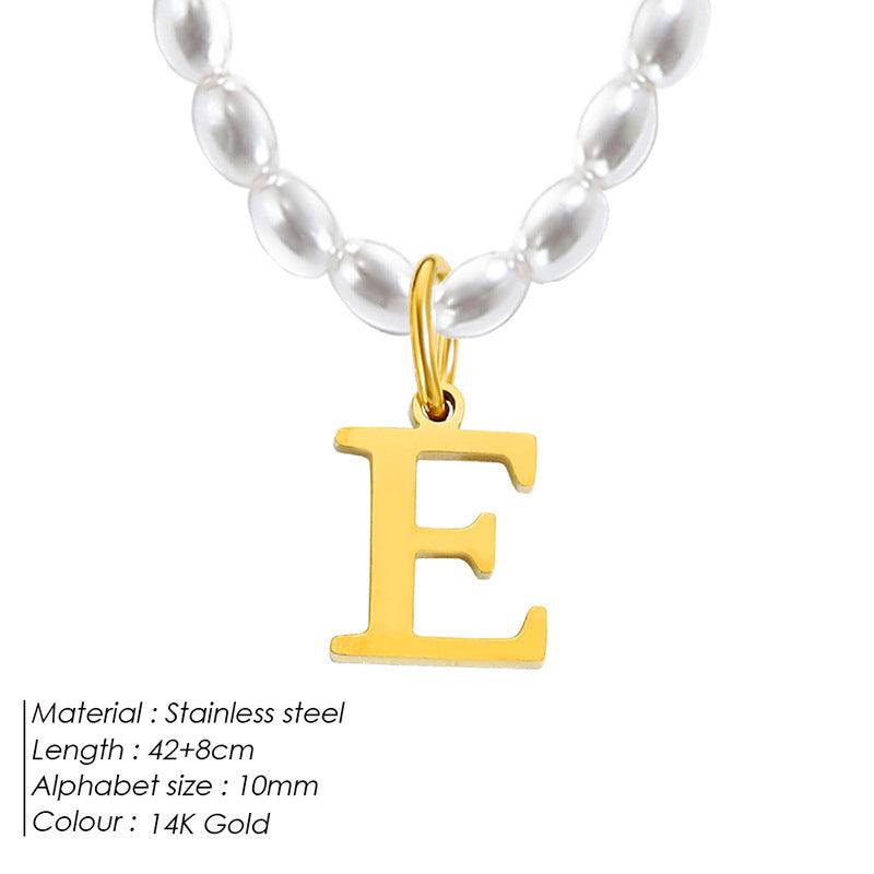 Elegant Alphabet Necklace | Daily Wear 2025 E 14K Gold