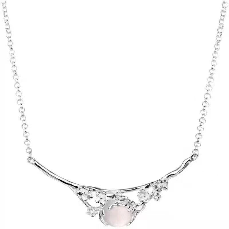 Moon Shadow Necklace In 925 Sterling Silver | Daily Wear