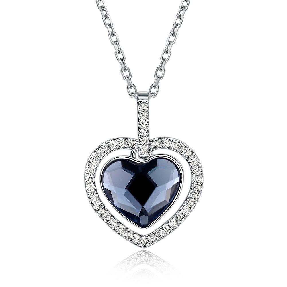 S925 Sterling Silver Crystal Necklace