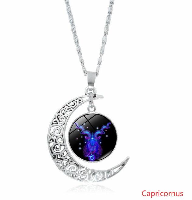 12 Constellation Moon Pendant Necklace | Daily Wear 3