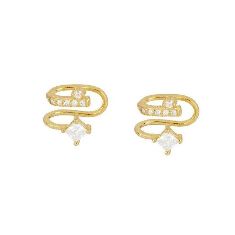 S925 Silver Needle Simulation Jewelry Accessories Set Gold