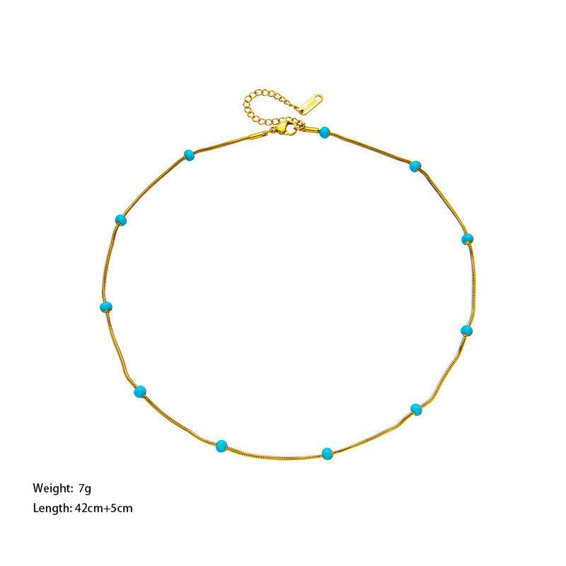 Necklace For Women With Green Pearl Gold | Daily Wear