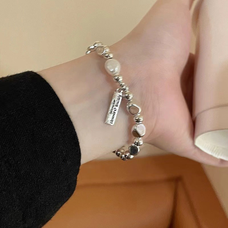 Sterling Copper Needle Zircon Eardrop | Daily Wear Silver Bracelet