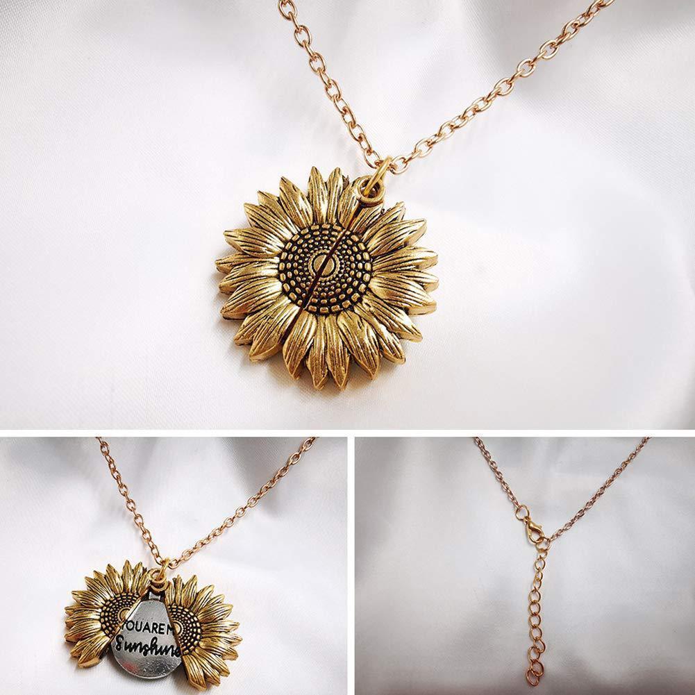 Sunshine Sunflower Necklace Women Jewelry