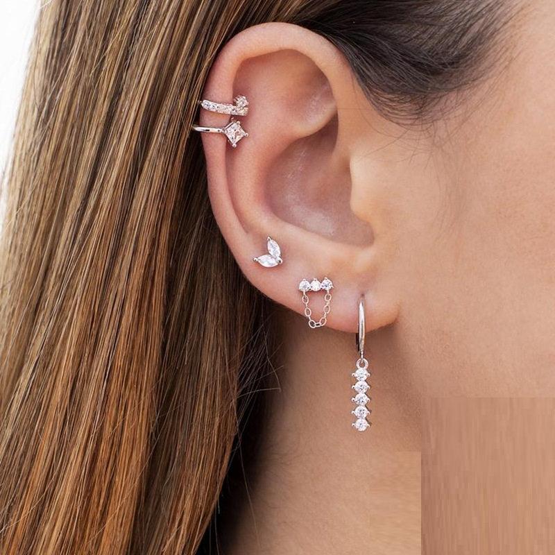 S925 Silver Needle Simulation Jewelry Accessories Set