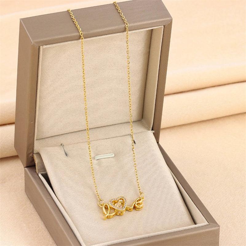 Love Necklace Female Daily Wear Jewelry