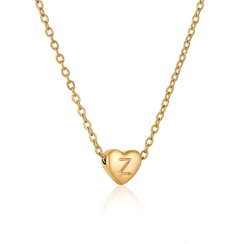 Heart-shaped Love Letter Clavicle Chain | Daily Wear Collection Z