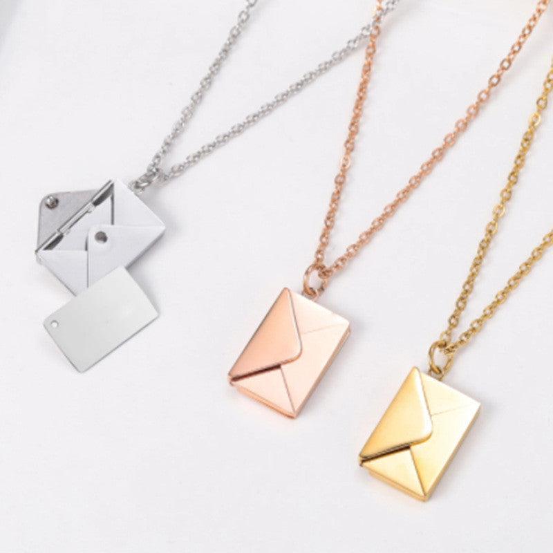 Envelope Necklace For Women - Trendy Jewelry Wear