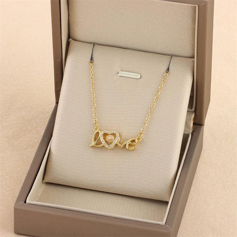 Love Necklace Female Daily Wear Jewelry