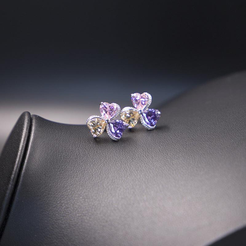 Clover Zircon Diamond Jewelry Set | Daily Wear E