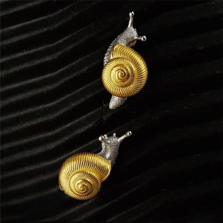 Snail Ear Studs Earrings Personality Design