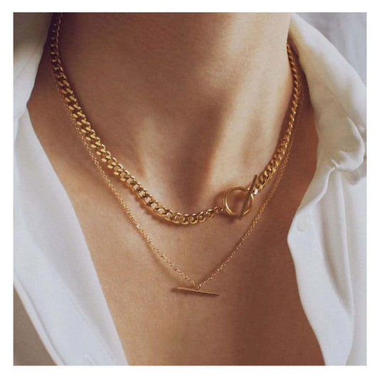 Double OT Chain Necklace | Daily Wear