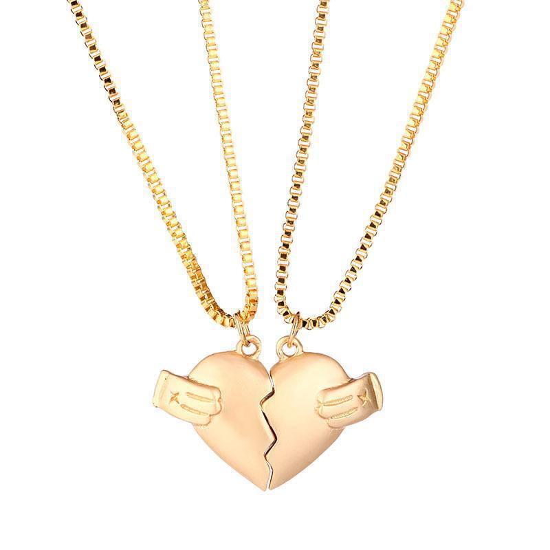 Creative Magnet Love Necklace | Fashion Jewelry Venice Chain Gold