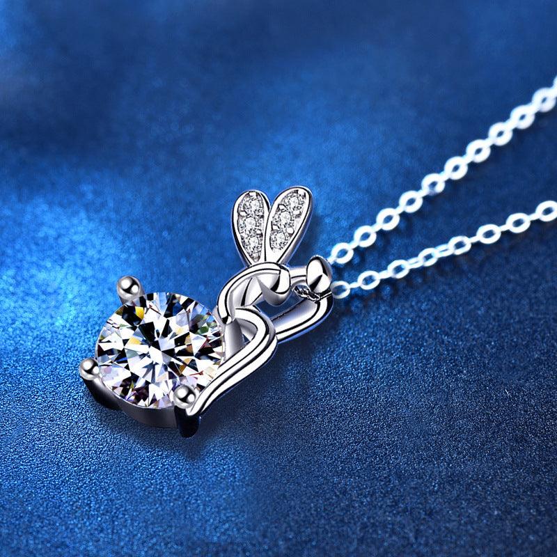 Moissanite Necklace for Women In 925 Sterling Silver