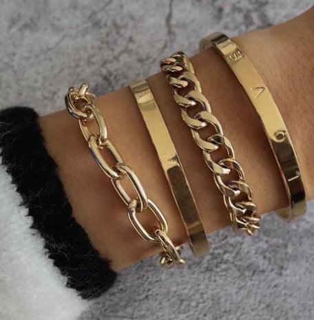 Simple Smooth C-shaped Hollow Bracelet | Fashion Collection
