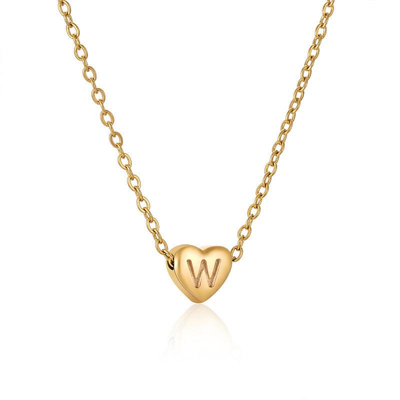 Heart-shaped Love Letter Clavicle Chain | Daily Wear Collection W