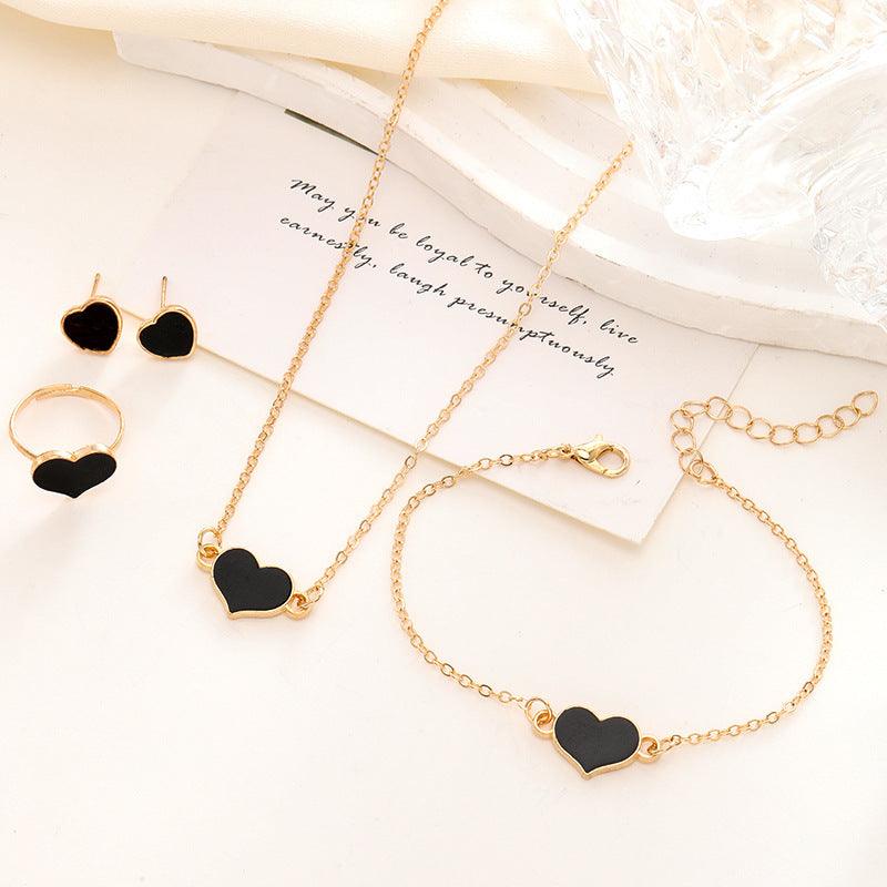 Elegant Heart Jewelry Set | Daily Wear A