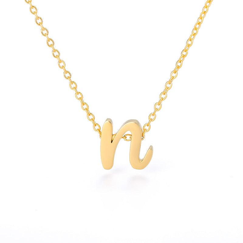 Small Hollow Letter Necklace | 2025 N