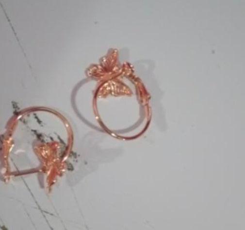 Exquisite Butterfly Earrings | Daily Wear Rose Gold