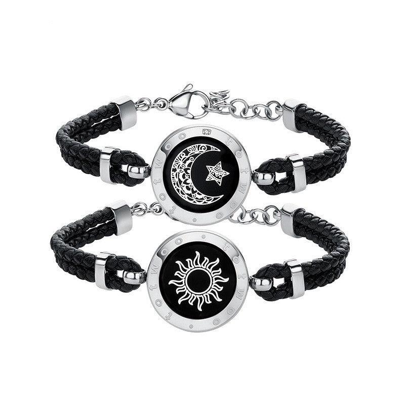 Sun-Moon Smart Sensing Couple Bracelet | Fashion Jewelry