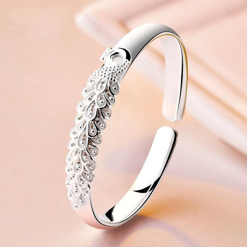 Peacock Fashion Silver Plated Bracelet | Daily Wear