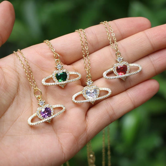 Zircon Love Necklace | Daily Wear