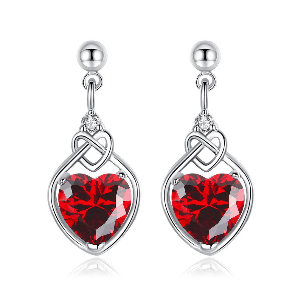 Heart-shaped Ruby Jewelry Suite | Daily Wear Ear Studs