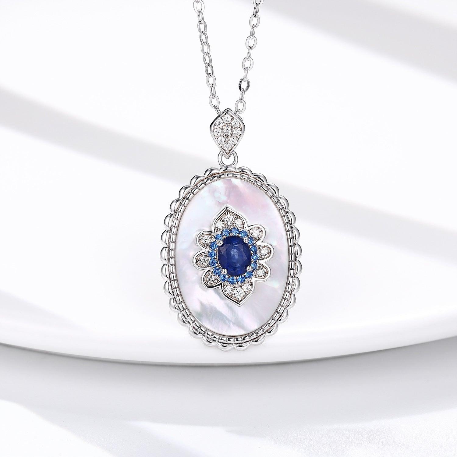Sapphire Diamond Pendant Necklace 2025 | Daily Wear