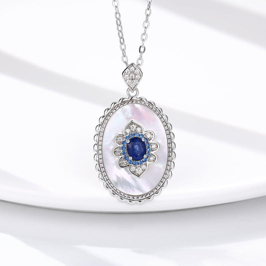 Sapphire Diamond Pendant Necklace 2025 | Daily Wear