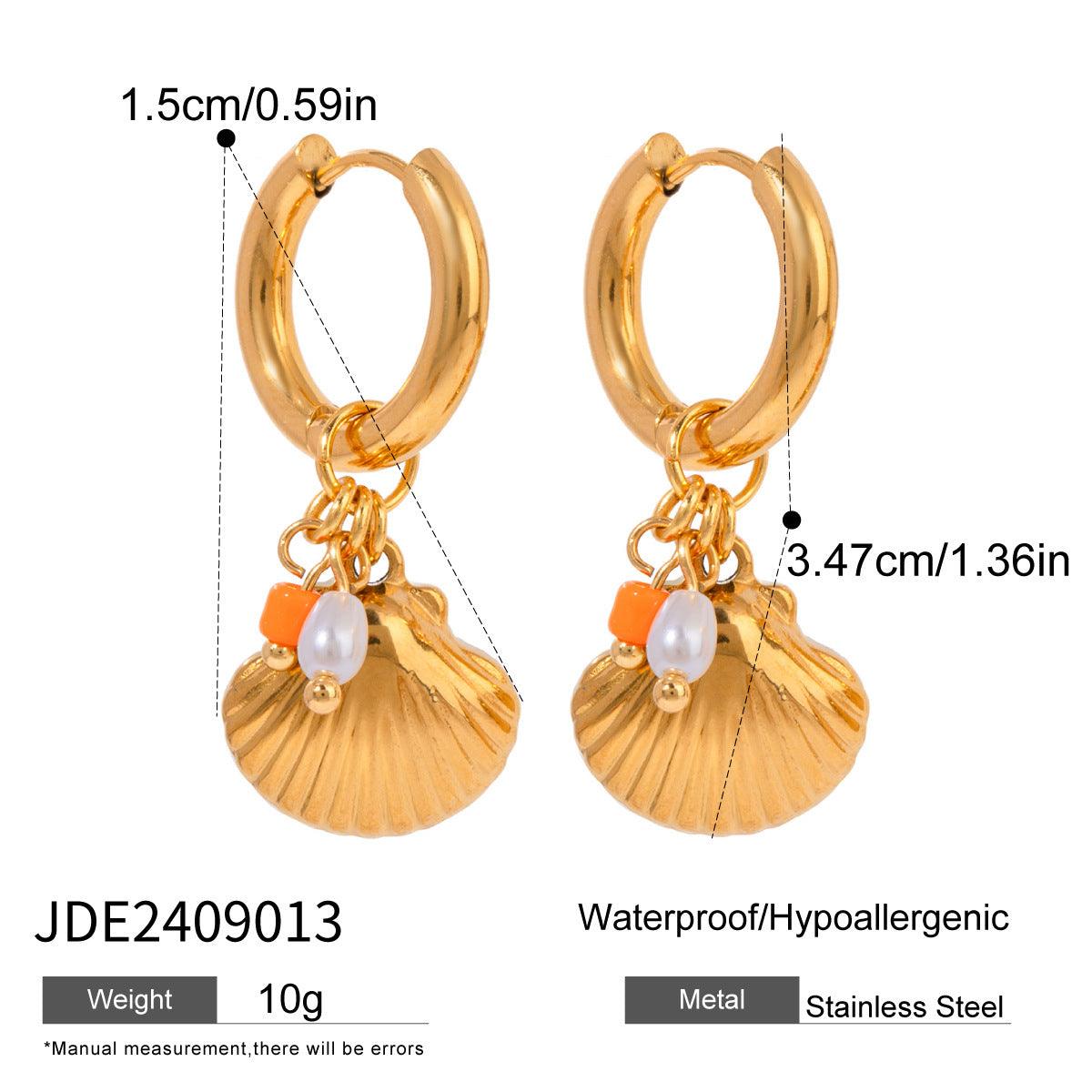 18K Gold Pearl Cowboy Ear Bead Clip | Beach Wear B