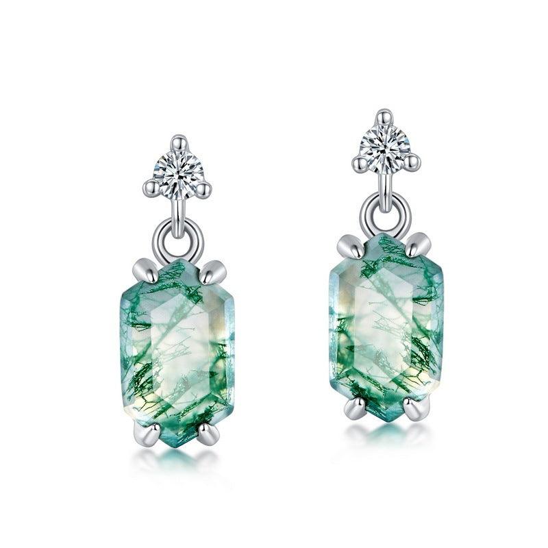 Natural Water Plants Moss Earrings