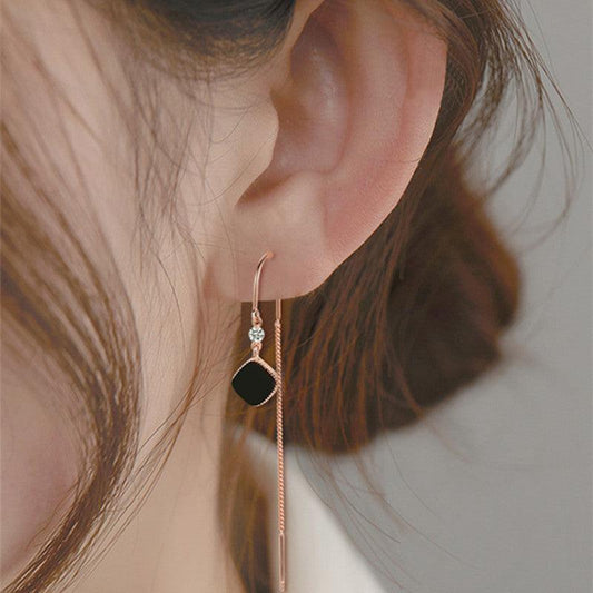 Square Tassel Earrings in Sterling Silver