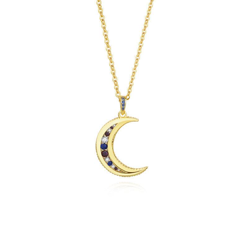 925 Sterling Silver Moon Necklace 2025 - Daily Wear