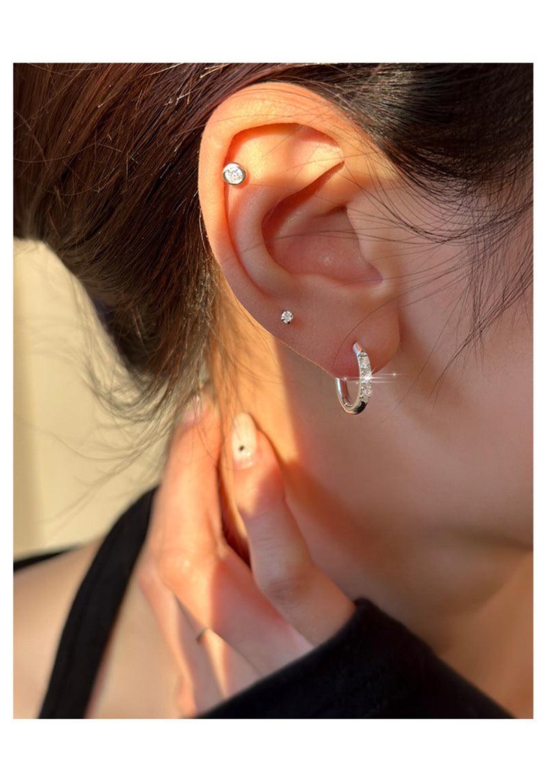 Geometric Rhinestone Zircon Ear Clip Simple Jewelry